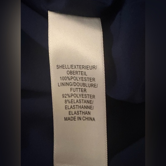 Adrianna Papell Ikat Fit & Flare Midi Dress Blue White Pleated V-Neck Sz 14 NWT - Picture 9 of 15